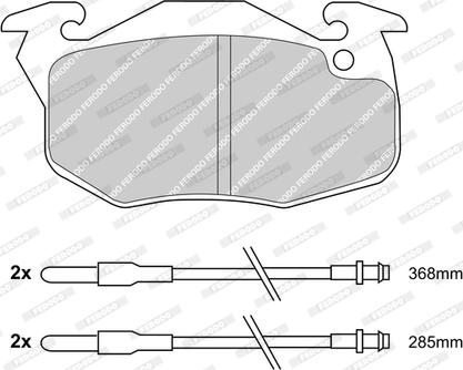 Ferodo FDB719-D - Комплект спирачно феродо, дискови спирачки vvparts.bg