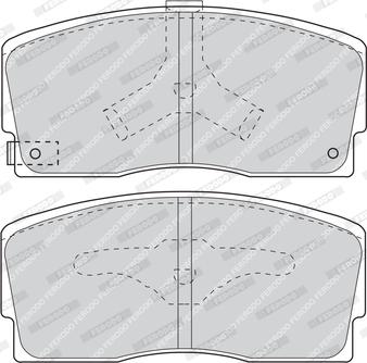 Ferodo FDB718 - Комплект спирачно феродо, дискови спирачки vvparts.bg