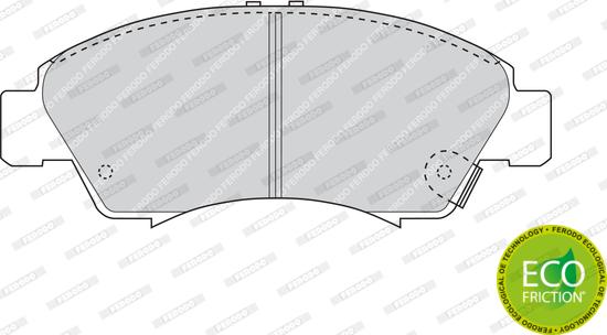 Ferodo FDB777 - Комплект спирачно феродо, дискови спирачки vvparts.bg