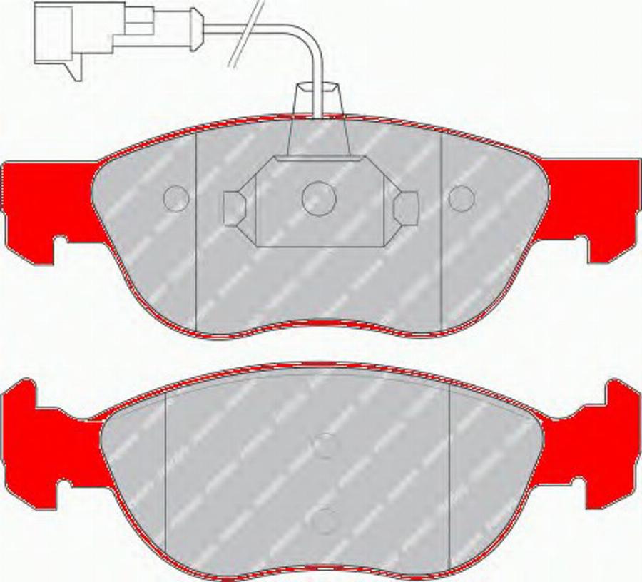 Ferodo FDS1056 - Комплект спирачно феродо, дискови спирачки vvparts.bg