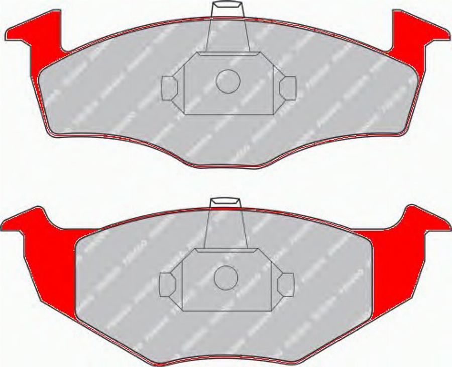 Ferodo FDS1101 - Комплект спирачно феродо, дискови спирачки vvparts.bg