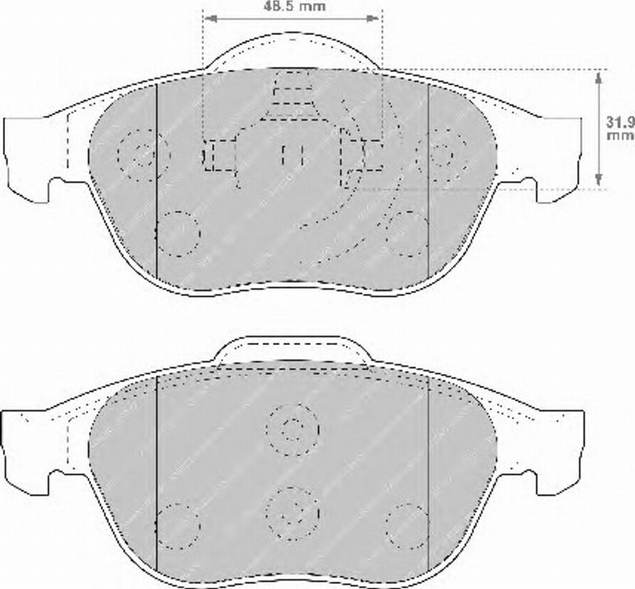 Ferodo FQT1441 - Комплект спирачно феродо, дискови спирачки vvparts.bg