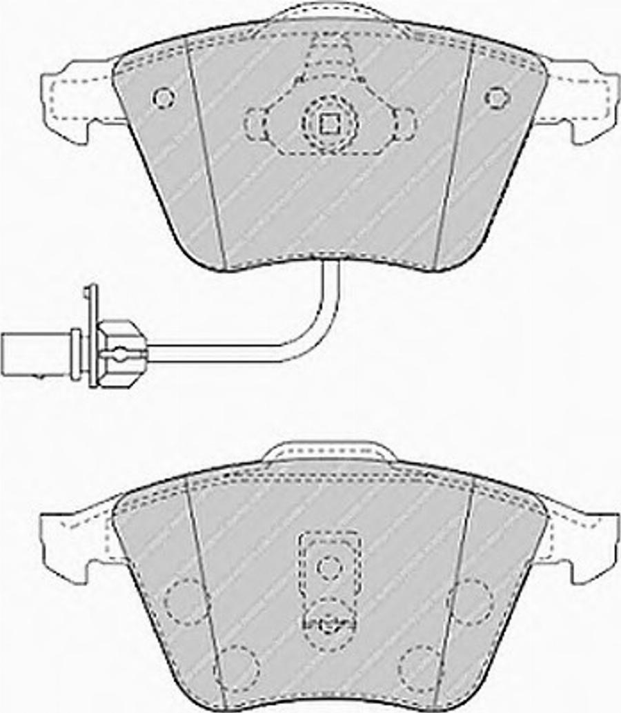 Ferodo FQT1407 - Комплект спирачно феродо, дискови спирачки vvparts.bg