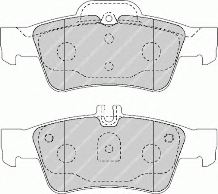 Ferodo FQT1526 - Комплект спирачно феродо, дискови спирачки vvparts.bg