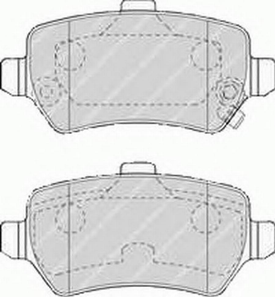 Ferodo FQT1521 - Комплект спирачно феродо, дискови спирачки vvparts.bg