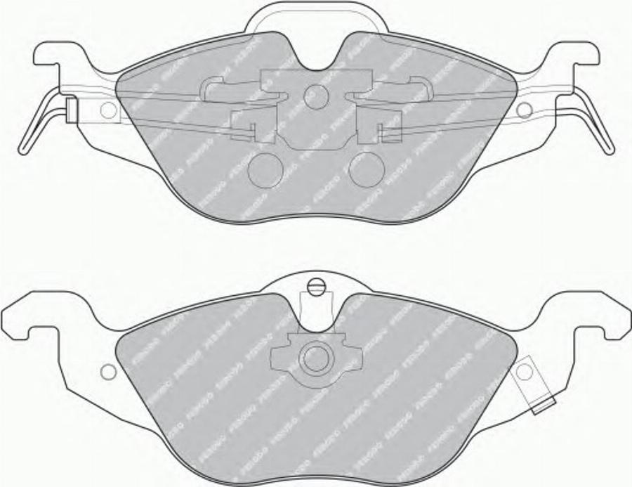 Ferodo FQT1293 - Комплект спирачно феродо, дискови спирачки vvparts.bg