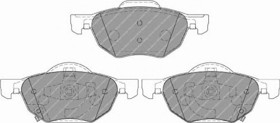 Ferodo FQT1704 - Комплект спирачно феродо, дискови спирачки vvparts.bg