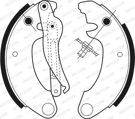 Ferodo FSB49 - Комплект спирачна челюст vvparts.bg