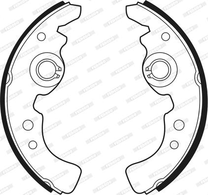 Ferodo FSB400 - Комплект спирачна челюст vvparts.bg