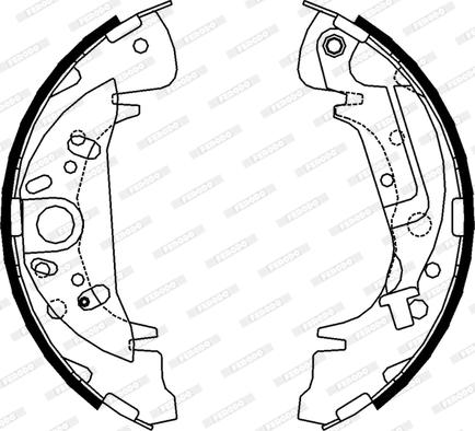 Ferodo FSB608 - Комплект спирачна челюст vvparts.bg