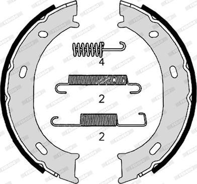 Ferodo FSB624S - Комплект спирачна челюст, ръчна спирачка vvparts.bg