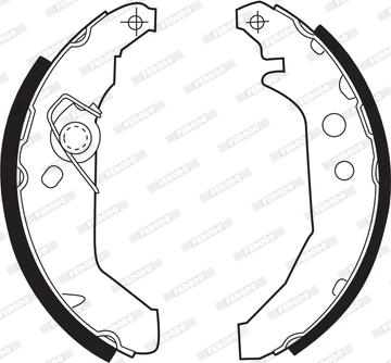 Ferodo FSB265 - Комплект спирачна челюст vvparts.bg