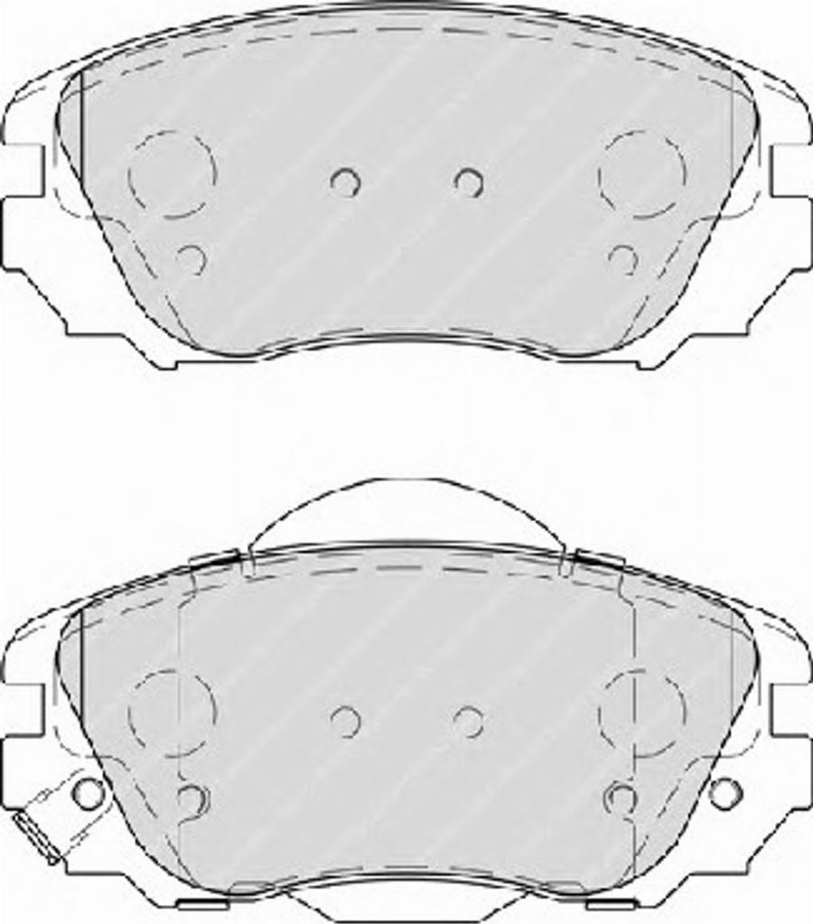 Ferodo FSL4207 - Комплект спирачно феродо, дискови спирачки vvparts.bg