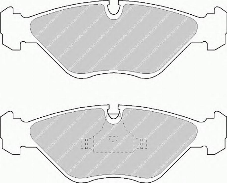 Ferodo FSL670 - Комплект спирачно феродо, дискови спирачки vvparts.bg