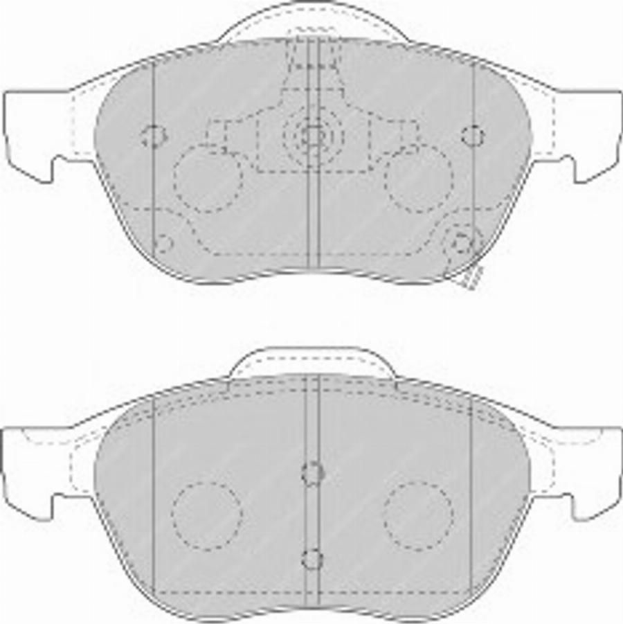 Ferodo FSL1447 - Комплект спирачно феродо, дискови спирачки vvparts.bg