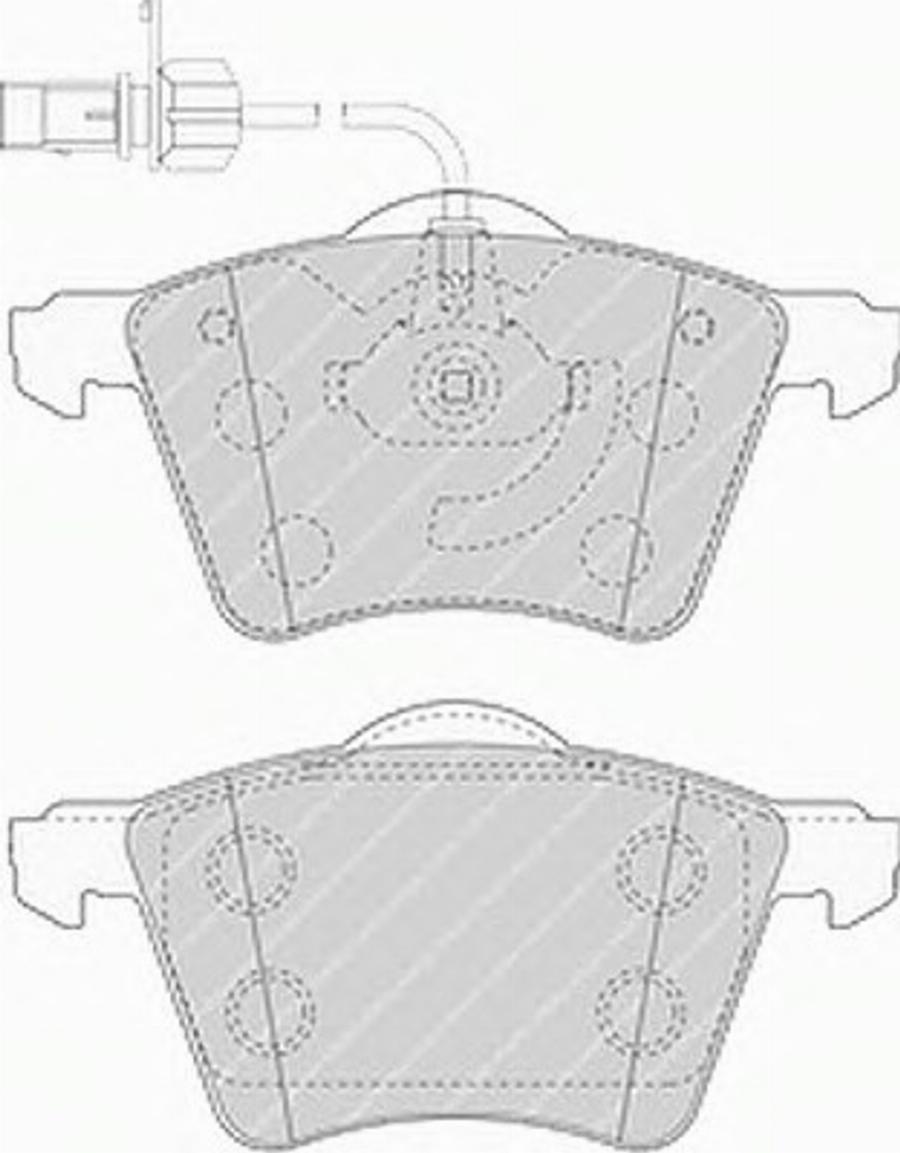 Ferodo FSL1484 - Комплект спирачно феродо, дискови спирачки vvparts.bg