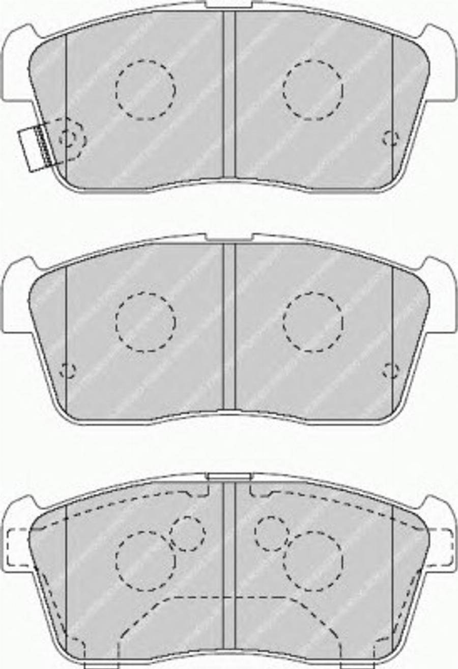 Ferodo FSL1532 - Комплект спирачно феродо, дискови спирачки vvparts.bg