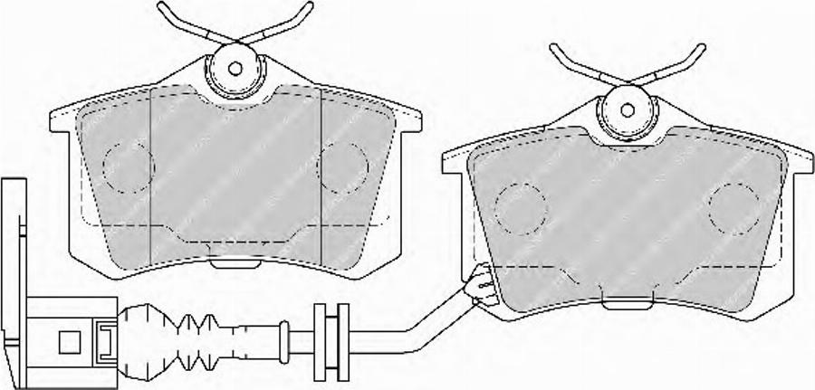 Ferodo FSL1645 - Комплект спирачно феродо, дискови спирачки vvparts.bg