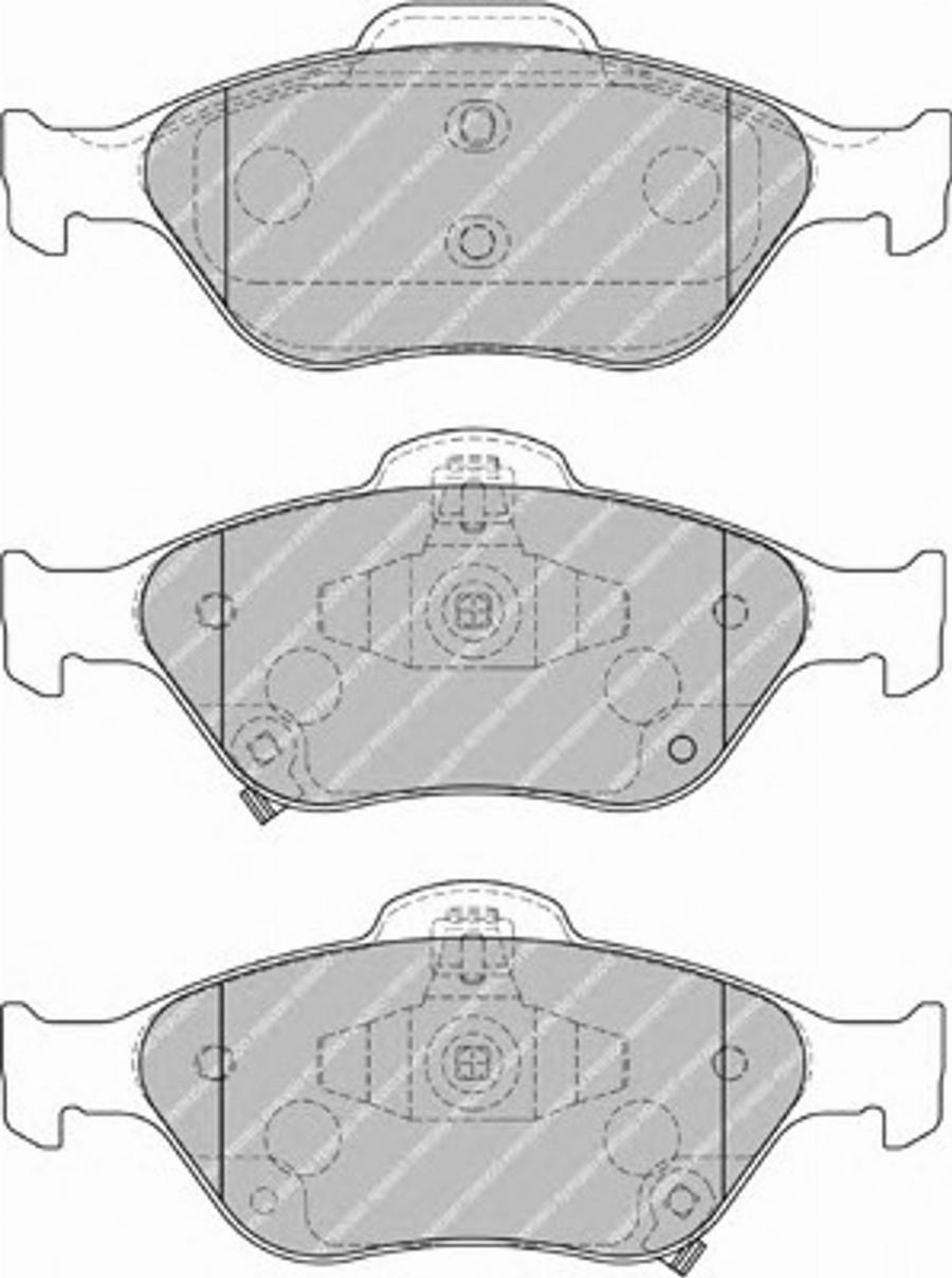 Ferodo FSL1890 - Комплект спирачно феродо, дискови спирачки vvparts.bg