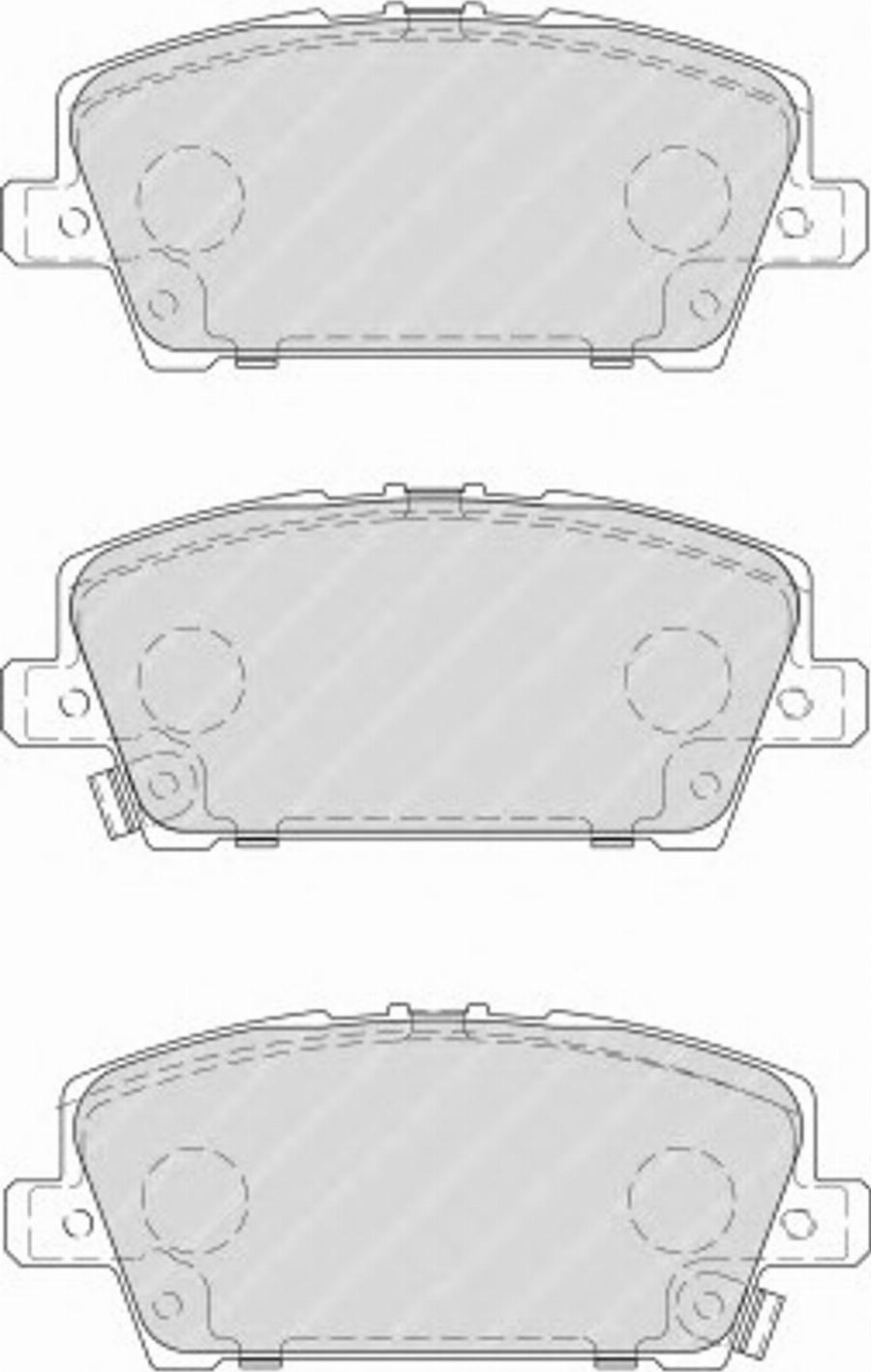 Ferodo FSL1859 - Комплект спирачно феродо, дискови спирачки vvparts.bg