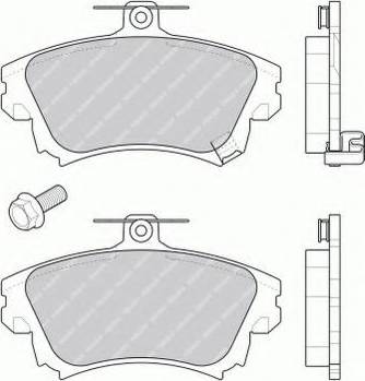 Ferodo FSL1384 - Комплект спирачно феродо, дискови спирачки vvparts.bg