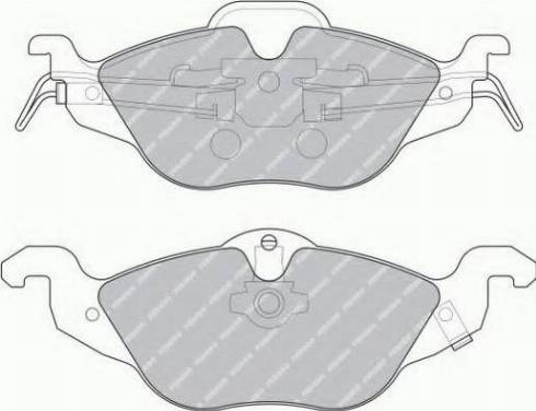 Ferodo FSL1293 - Комплект спирачно феродо, дискови спирачки vvparts.bg