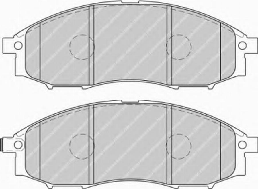 Ferodo FSL1745 - Комплект спирачно феродо, дискови спирачки vvparts.bg