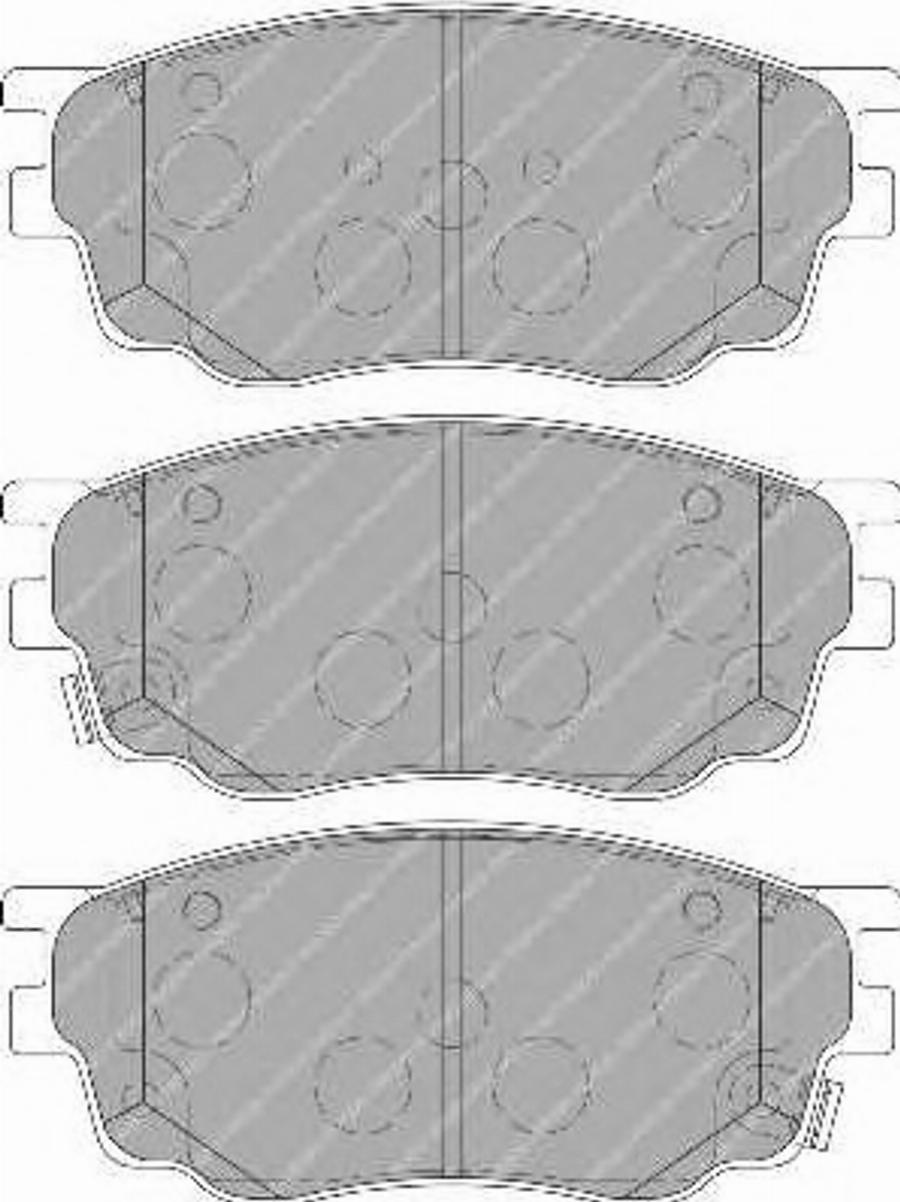 Ferodo FSL1707 - Комплект спирачно феродо, дискови спирачки vvparts.bg