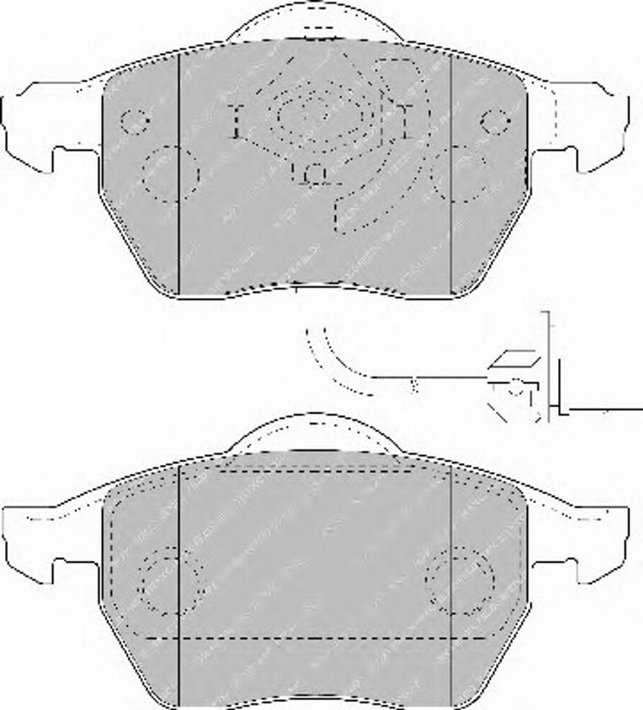 Ferodo FSL1717 - Комплект спирачно феродо, дискови спирачки vvparts.bg