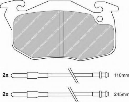 Ferodo FSL729 - Комплект спирачно феродо, дискови спирачки vvparts.bg