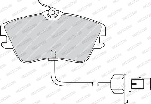 Ferodo FVR1519 - Комплект спирачно феродо, дискови спирачки vvparts.bg