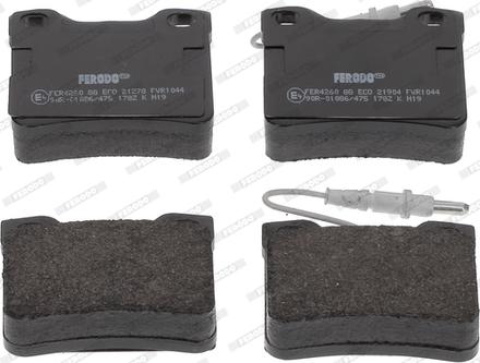Ferodo FVR1044 - Комплект спирачно феродо, дискови спирачки vvparts.bg