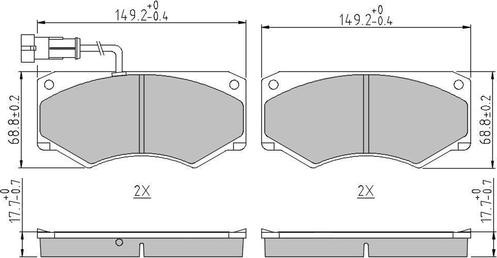 Ferodo FVR1351 - Комплект спирачно феродо, дискови спирачки vvparts.bg