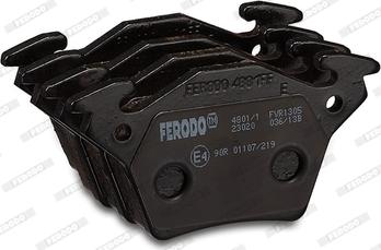 Ferodo FVR1305 - Комплект спирачно феродо, дискови спирачки vvparts.bg