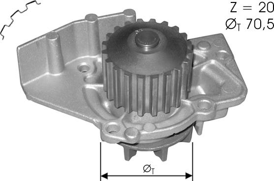 FERRON TOP12600003 - Водна помпа vvparts.bg