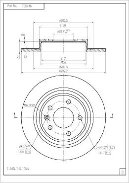 FI.BA FBD446 - Спирачен диск vvparts.bg