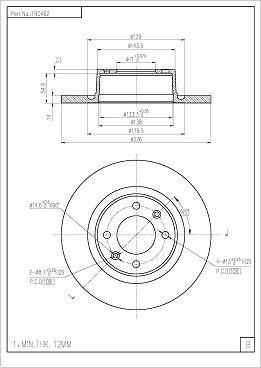 FI.BA FBD462 - Спирачен диск vvparts.bg