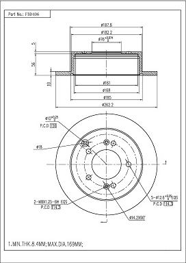 FI.BA FBD406 - Спирачен диск vvparts.bg