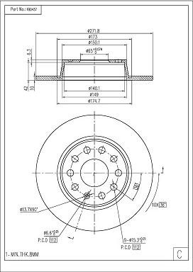 FI.BA FBD437 - Спирачен диск vvparts.bg