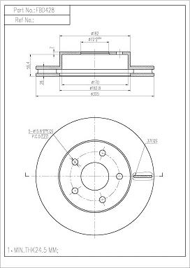 FI.BA FBD428 - Спирачен диск vvparts.bg