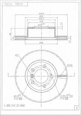 FI.BA FBD534 - Спирачен диск vvparts.bg