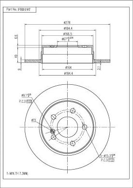 FI.BA FBD197 - Спирачен диск vvparts.bg