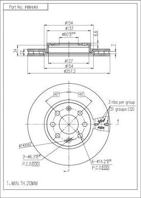 FI.BA FBD183 - Спирачен диск vvparts.bg