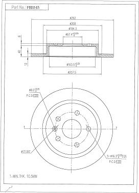 FI.BA FBD345 - Спирачен диск vvparts.bg