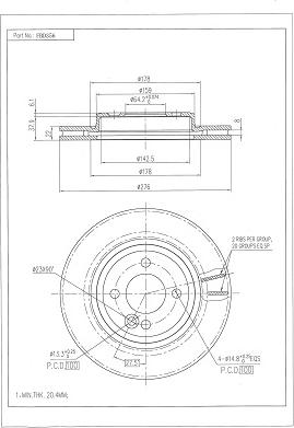 FI.BA FBD356 - Спирачен диск vvparts.bg