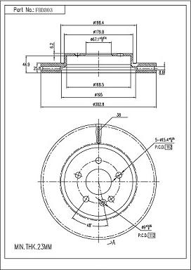 FI.BA FBD303 - Спирачен диск vvparts.bg