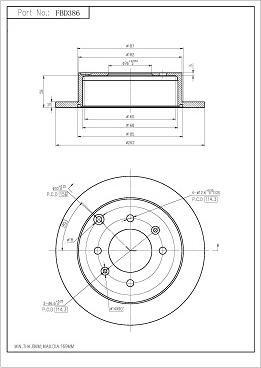 FI.BA FBD386 - Спирачен диск vvparts.bg