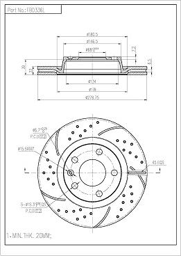 FI.BA FBD336L/H - Спирачен диск vvparts.bg