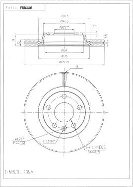 FI.BA FBD336 - Спирачен диск vvparts.bg