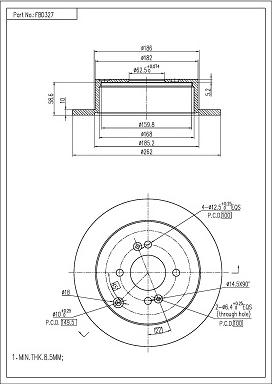 FI.BA FBD327 - Спирачен диск vvparts.bg